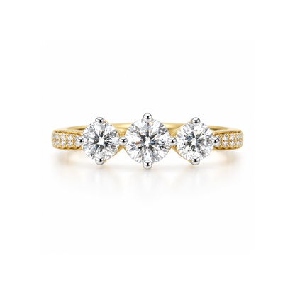 Sunlit Trinity Lab Grown Diamond Ring