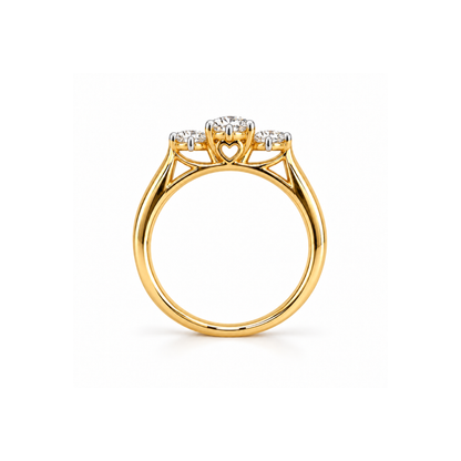 Sunlit Trinity Lab Grown Diamond Ring