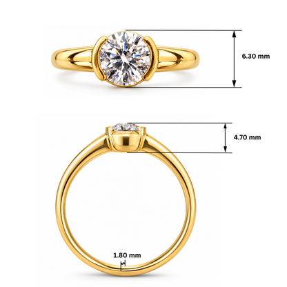 Parallel Luminary Lab Grown Diamond Ring