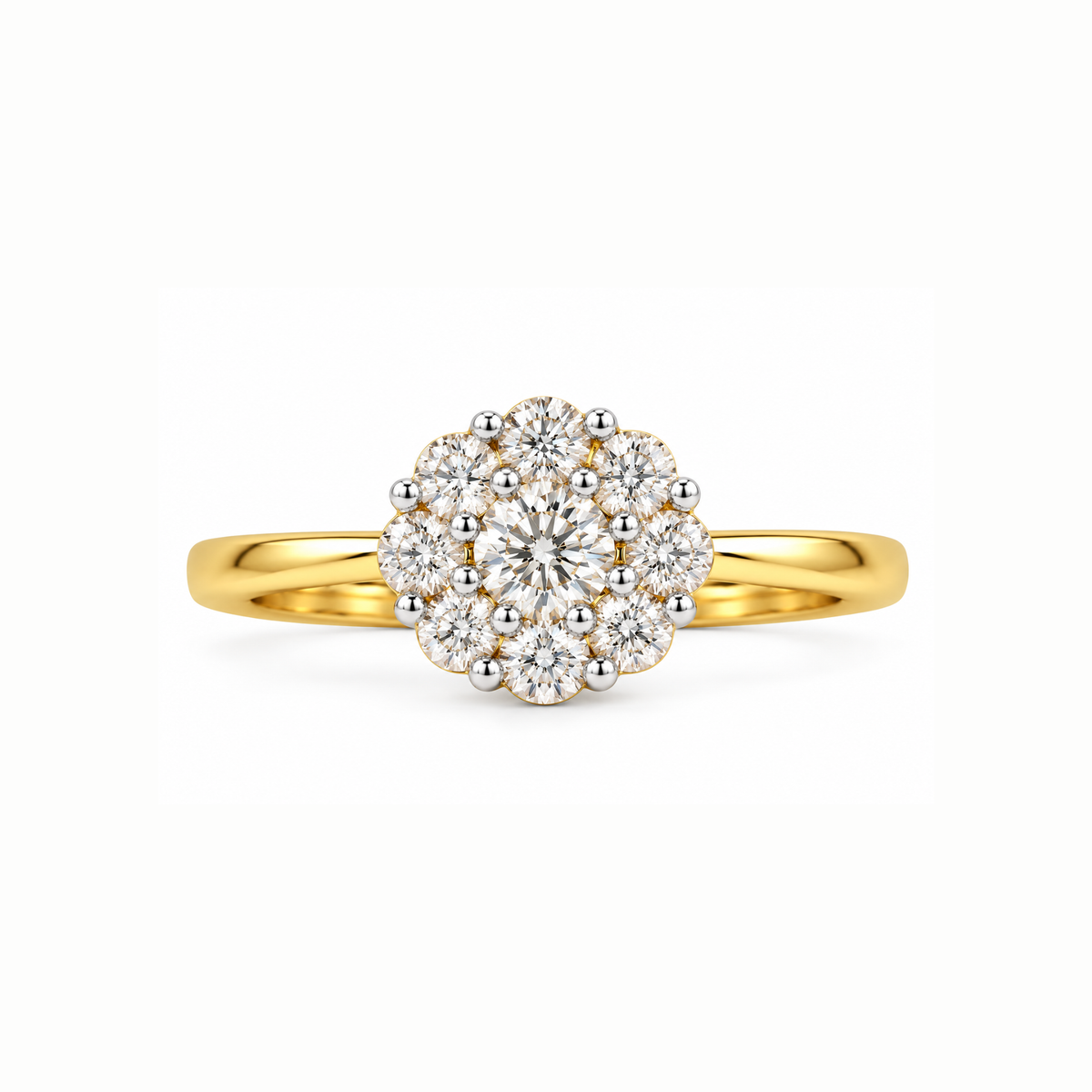 Cluster Enclave Lab Grown Diamond Ring
