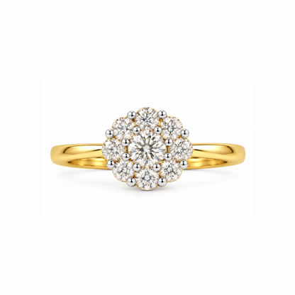 Cluster Enclave Lab Grown Diamond Ring