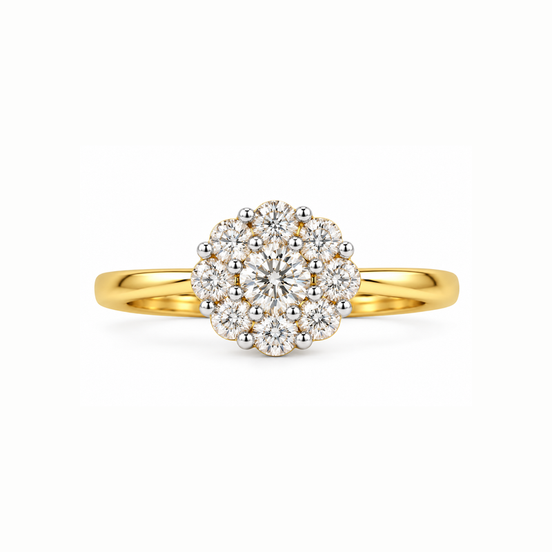 Cluster Enclave Lab Grown Diamond Ring