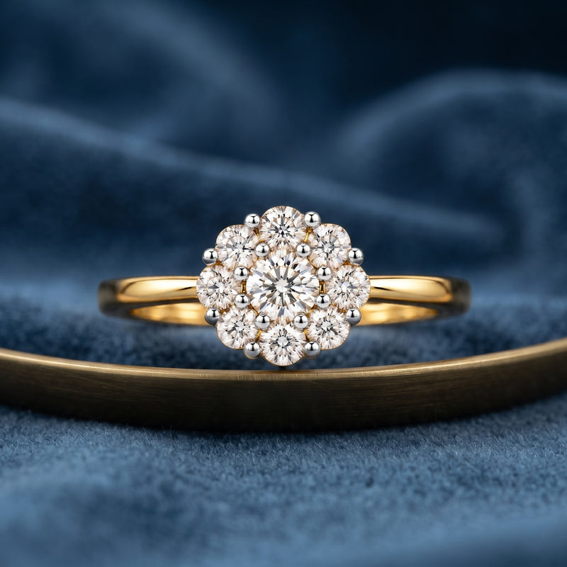 Cluster Enclave Lab Grown Diamond Ring