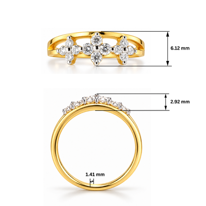 Tri-Bloom Lab Grown Diamond Ring
