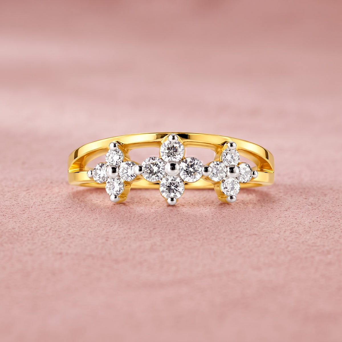 Tri-Bloom Lab Grown Diamond Ring