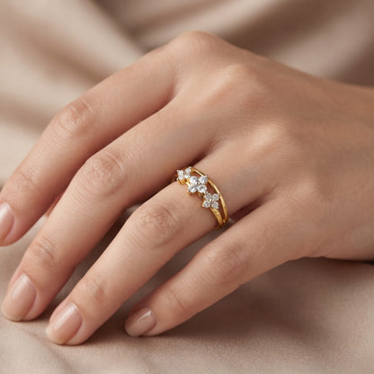Tri-Bloom Lab Grown Diamond Ring