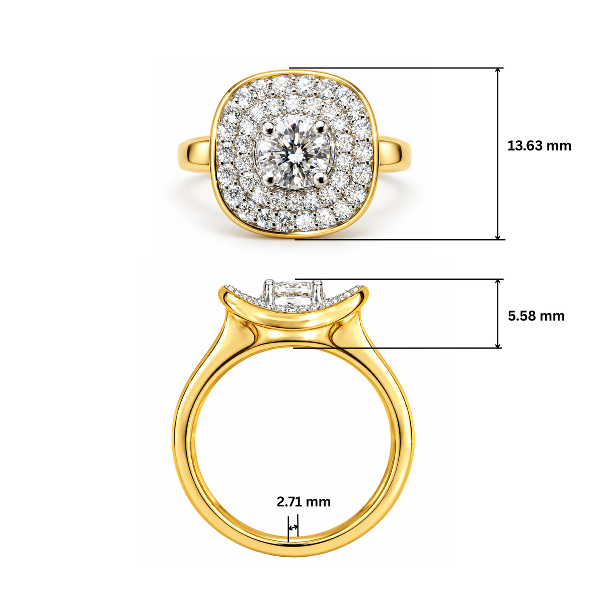 Gilded Citadel Lab Grown Diamond Ring