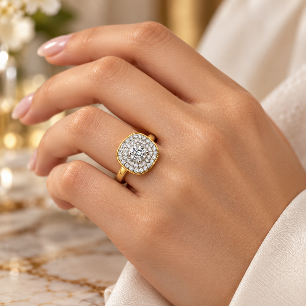 Gilded Citadel Lab Grown Diamond Ring