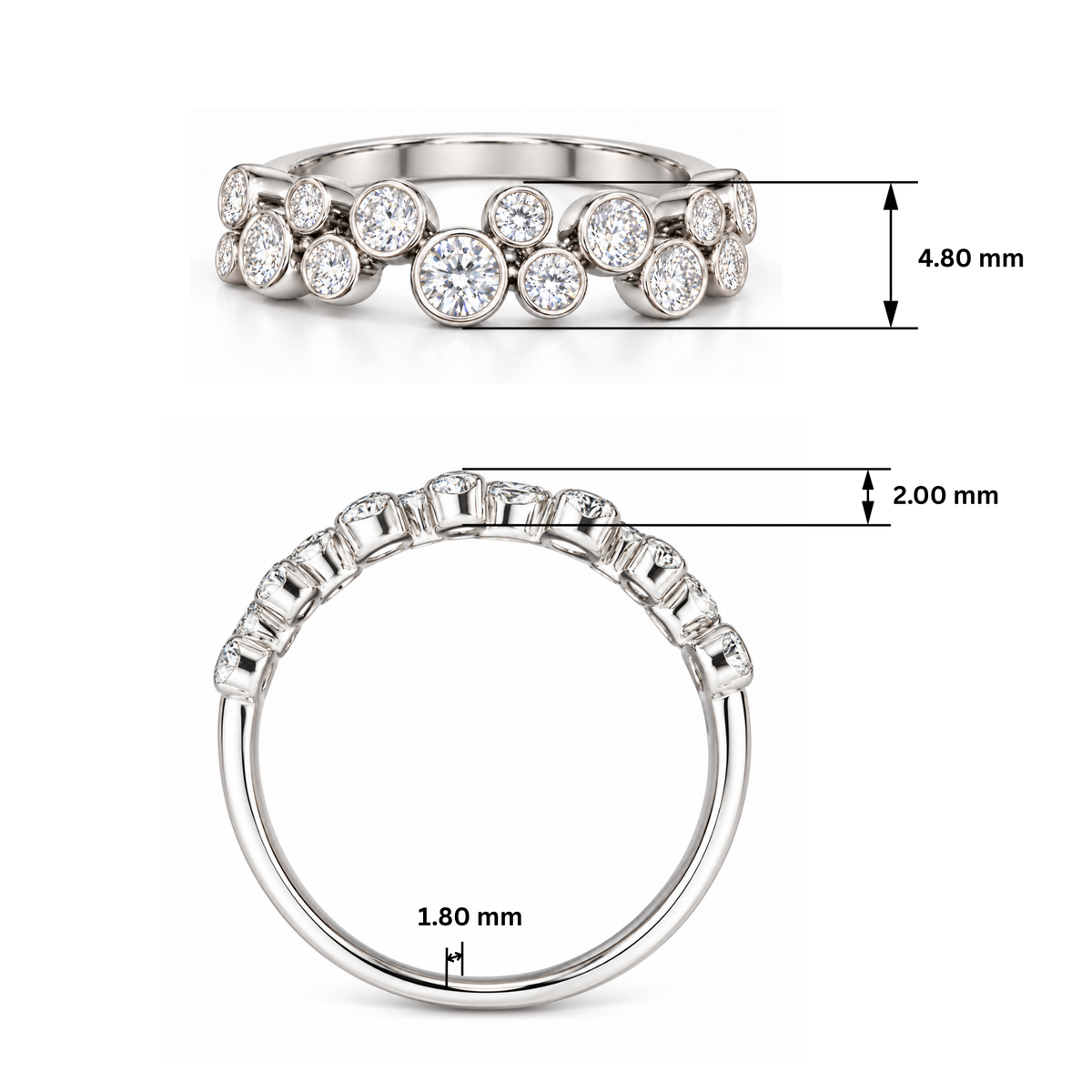Bubble Lattice Lab Grown Diamond Ring