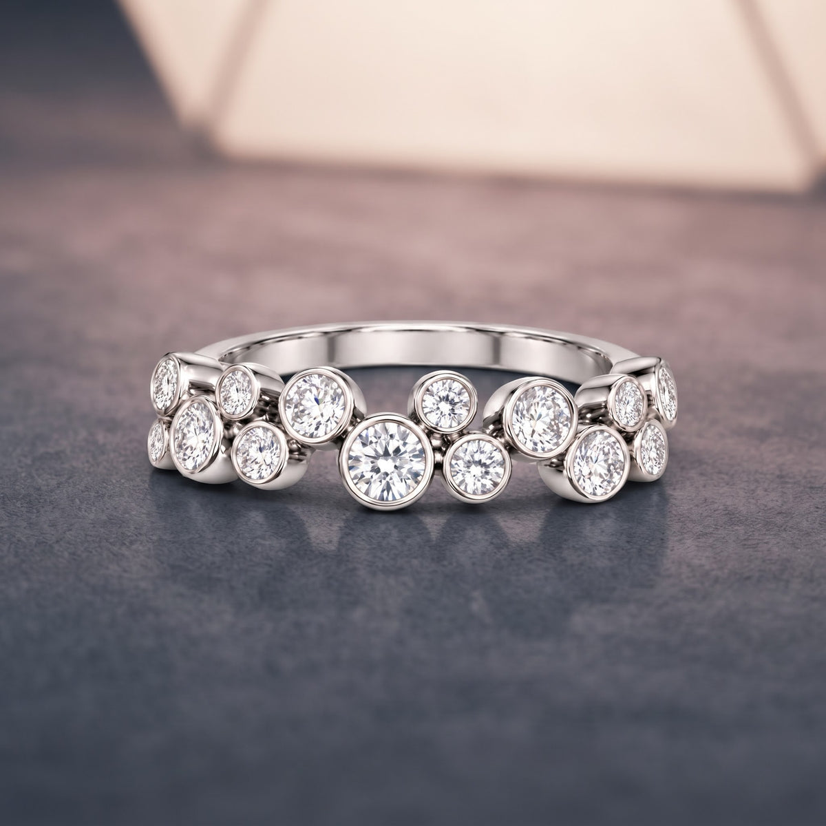 Bubble Lattice Lab Grown Diamond Ring