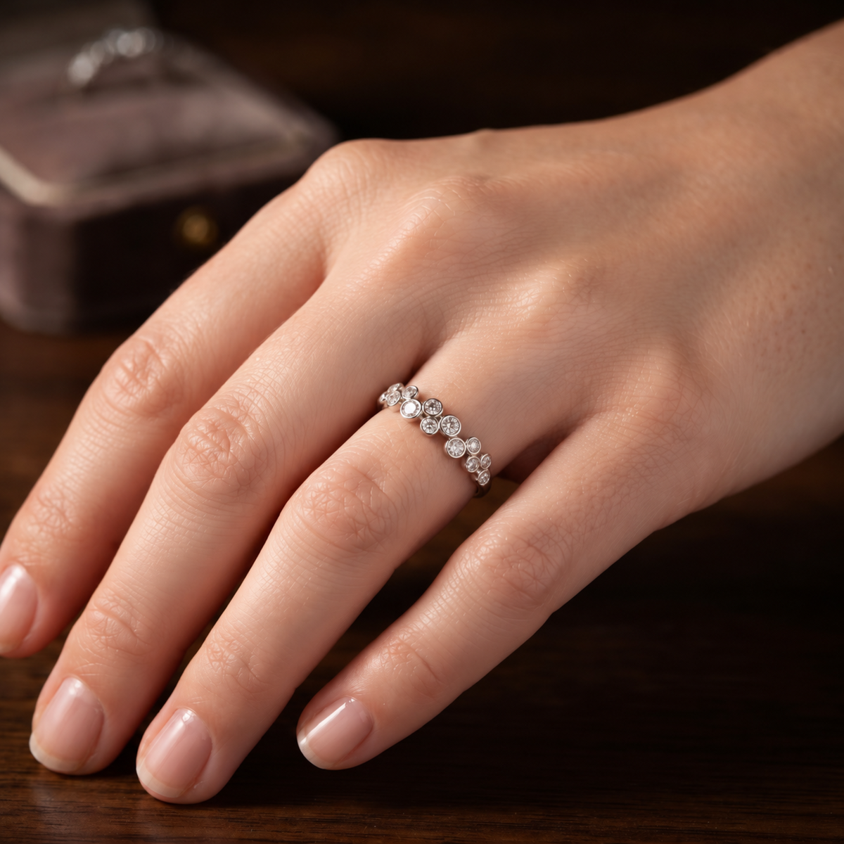 Bubble Lattice Lab Grown Diamond Ring