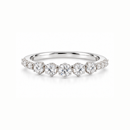 Graduated Quintet Lab Grown Diamond Ring