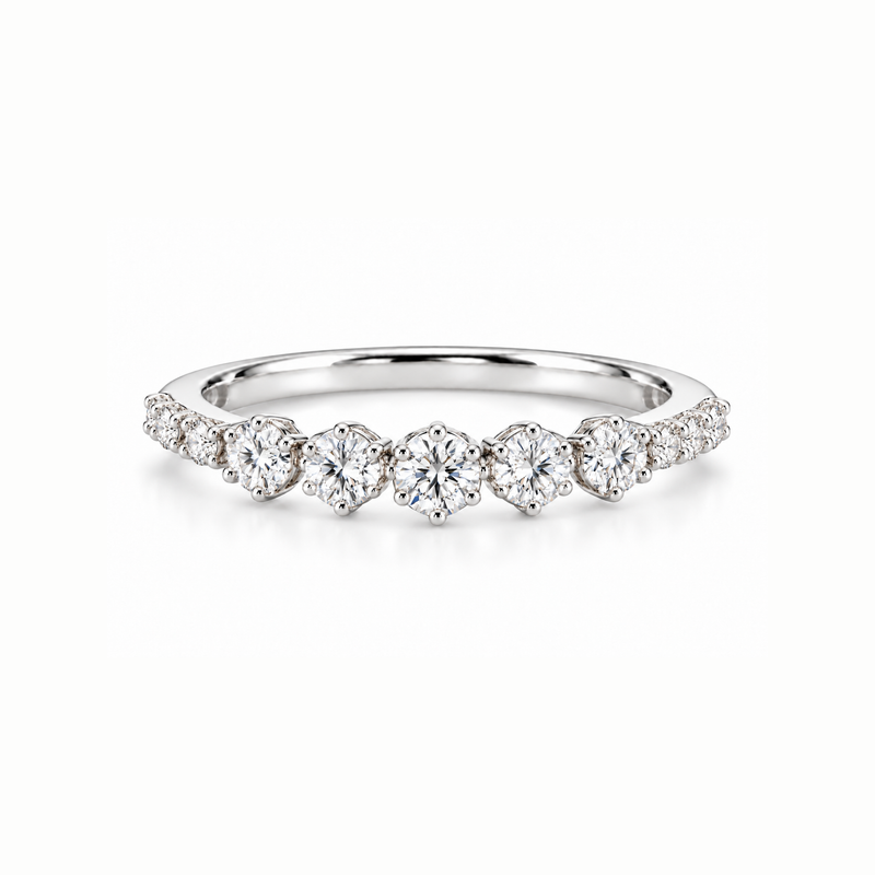Graduated Quintet Lab Grown Diamond Ring