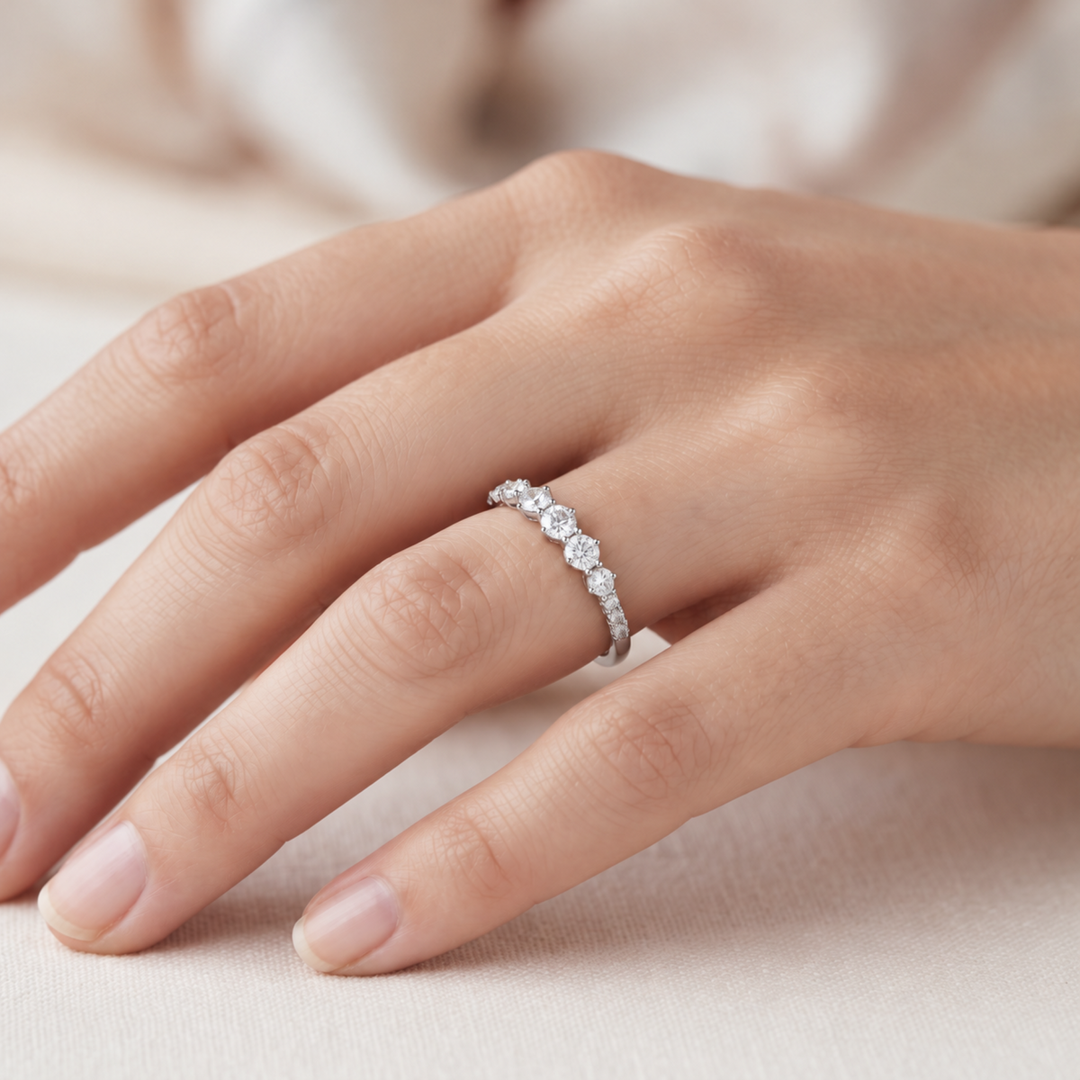 Graduated Quintet Lab Grown Diamond Ring