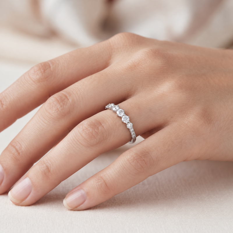 Graduated Quintet Lab Grown Diamond Ring