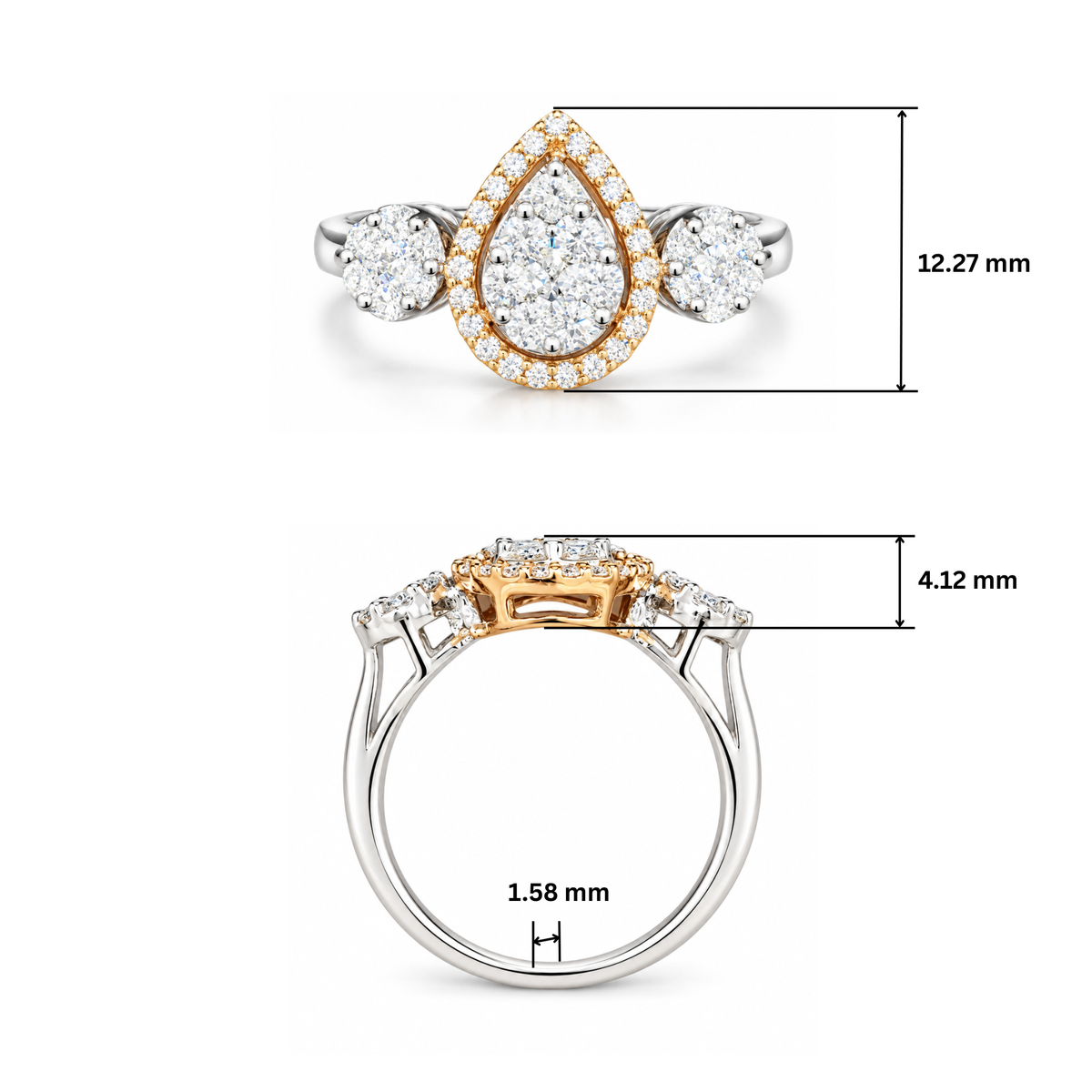 Trilogy Gaze Lab Grown Diamond Ring