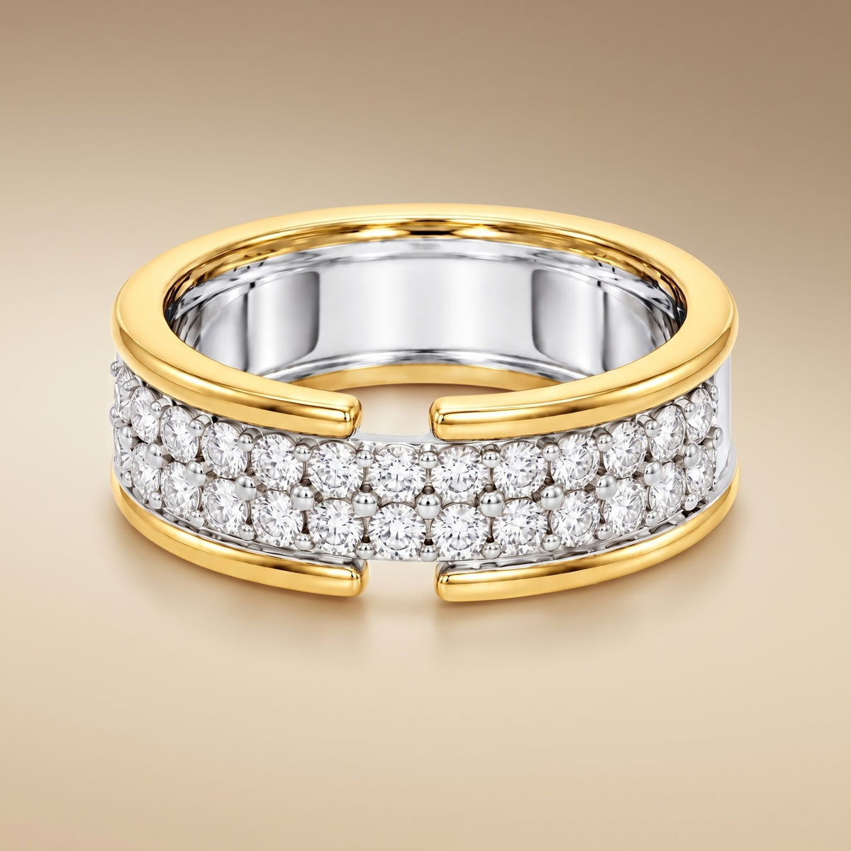 Dual Track Lab Grown Diamond Ring
