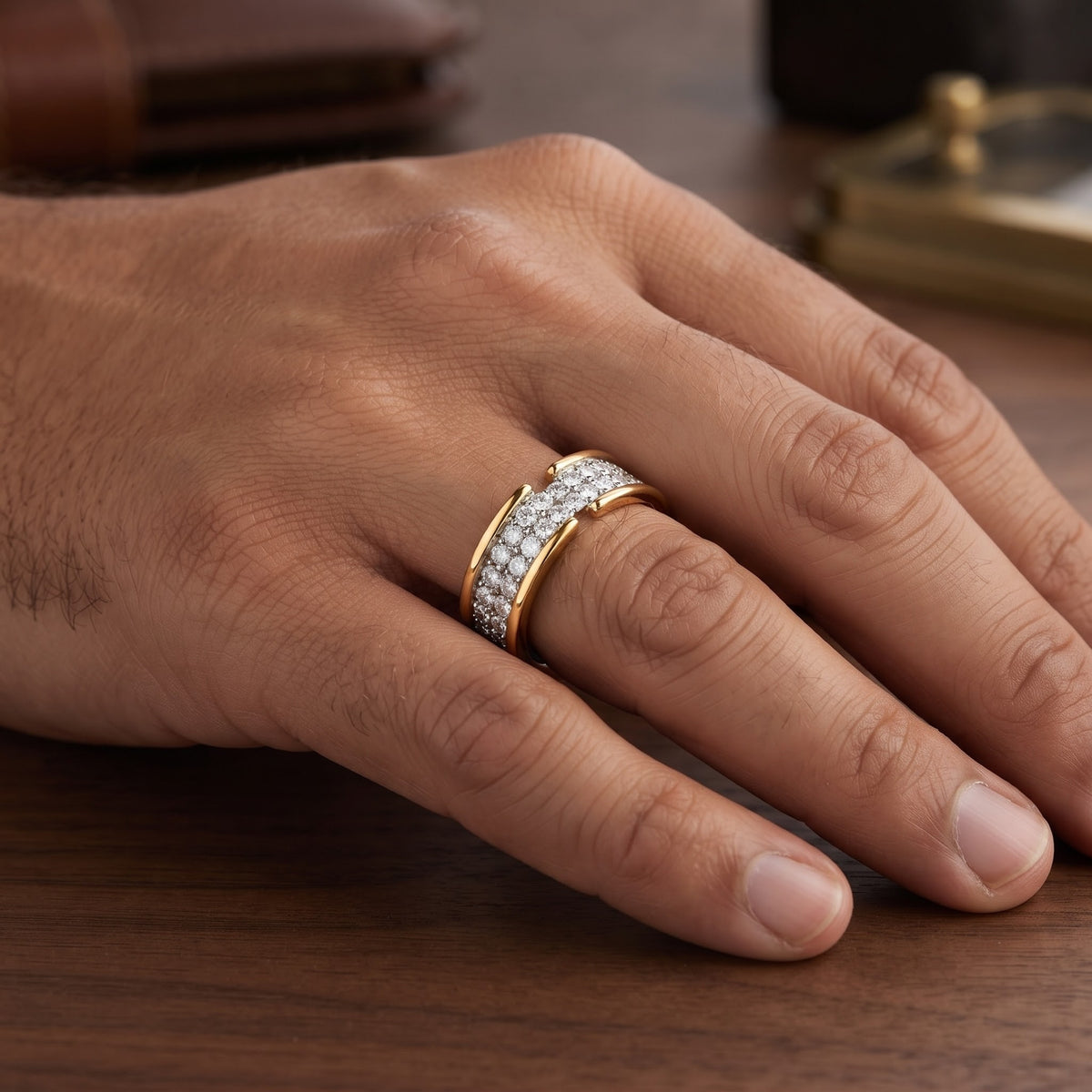 Dual Track Lab Grown Diamond Ring