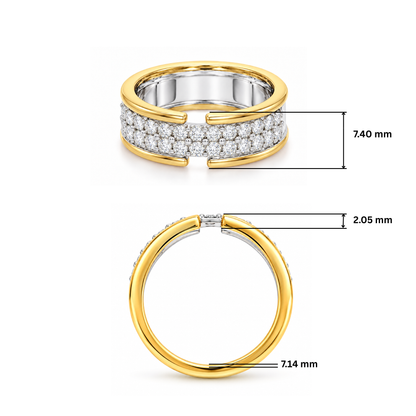 Dual Track Lab Grown Diamond Ring