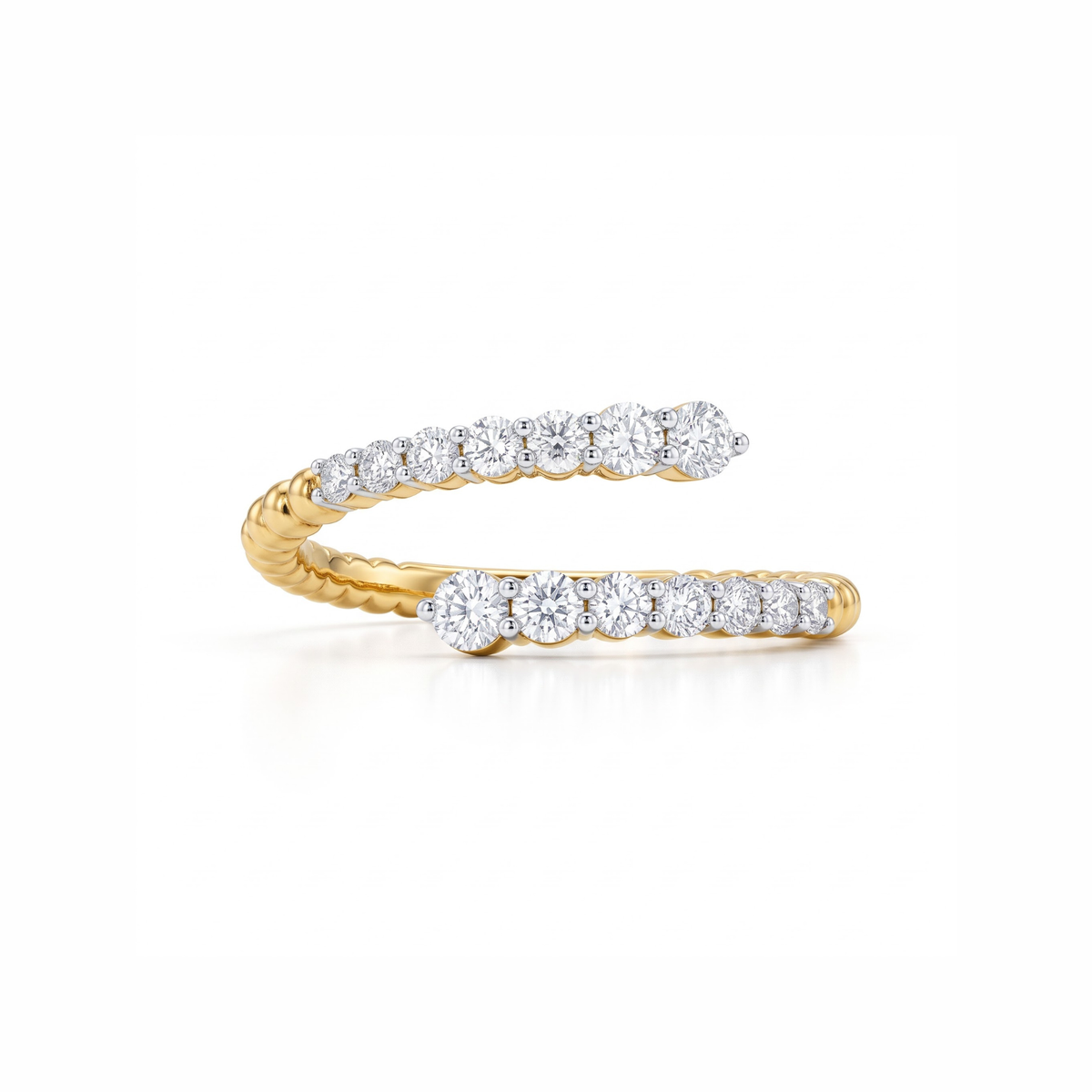 Spiral Crest Lab Grown Diamond Ring