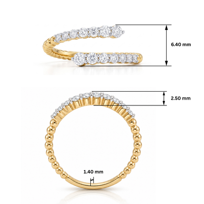 Spiral Crest Lab Grown Diamond Ring
