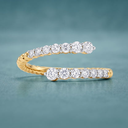 Spiral Crest Lab Grown Diamond Ring