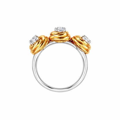Helix Triad Lab Grown Diamond Ring
