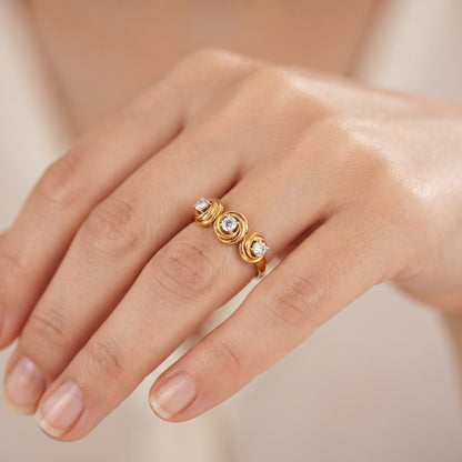 Helix Triad Lab Grown Diamond Ring