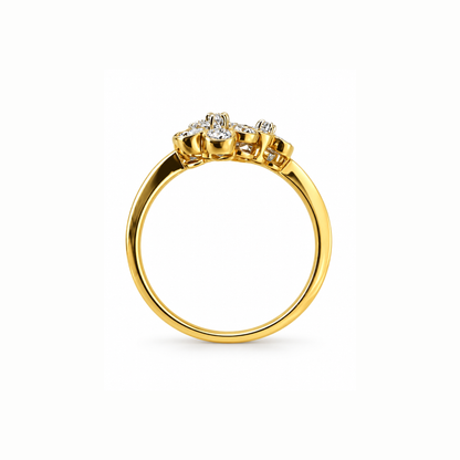 Petal Quadrant Lab Grown Diamond Ring