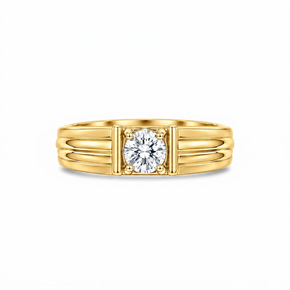 Round Pillar Lab Grown Diamond Ring