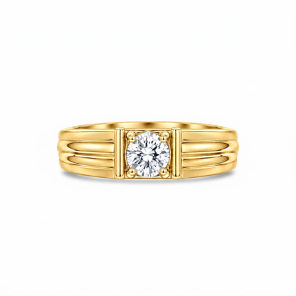 Round Pillar Lab Grown Diamond Ring