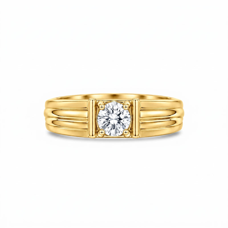 Round Pillar Lab Grown Diamond Ring