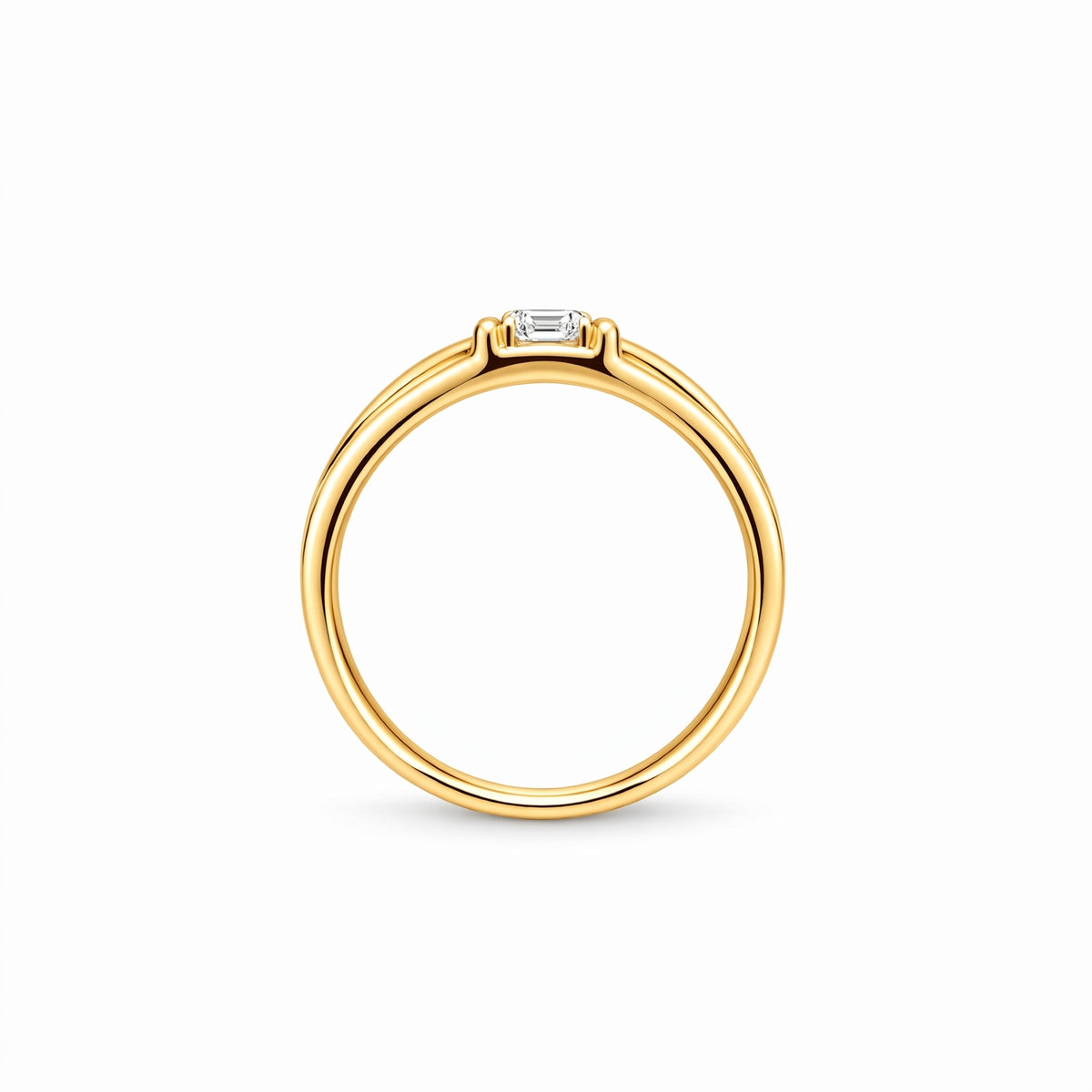 Round Pillar Lab Grown Diamond Ring