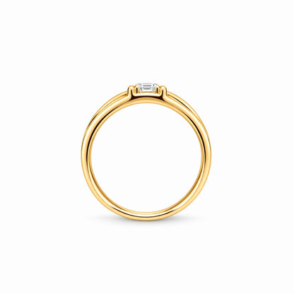 Round Pillar Lab Grown Diamond Ring