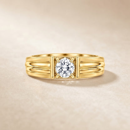 Round Pillar Lab Grown Diamond Ring