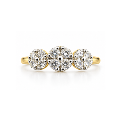 Triad Blossom Lab Grown Diamond Ring