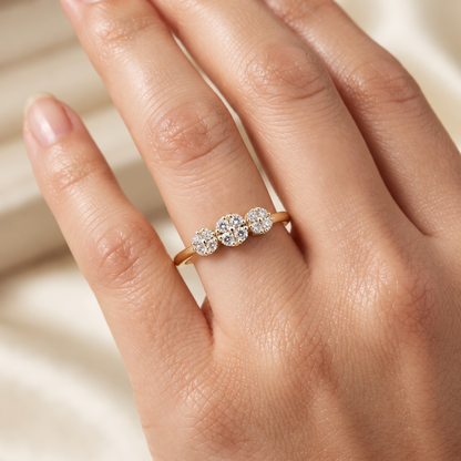 Triad Blossom Lab Grown Diamond Ring