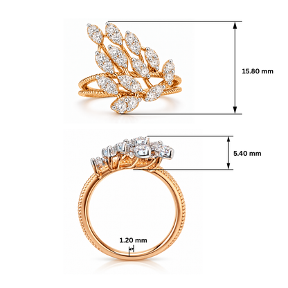 Twisted Vine Lab Grown Diamond Ring