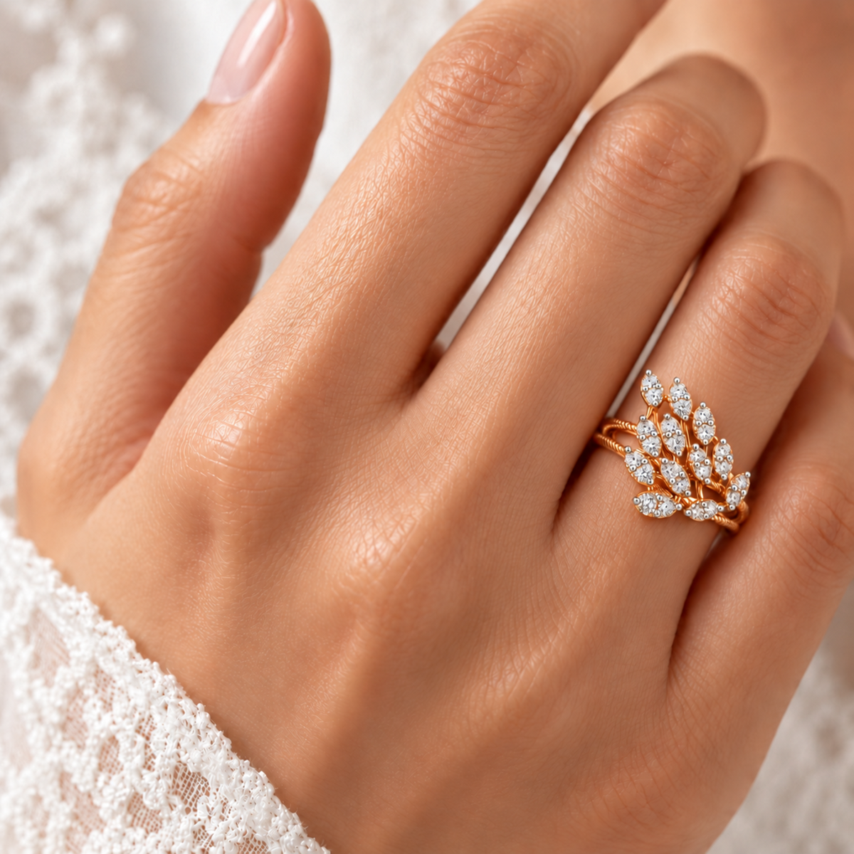 Twisted Vine Lab Grown Diamond Ring