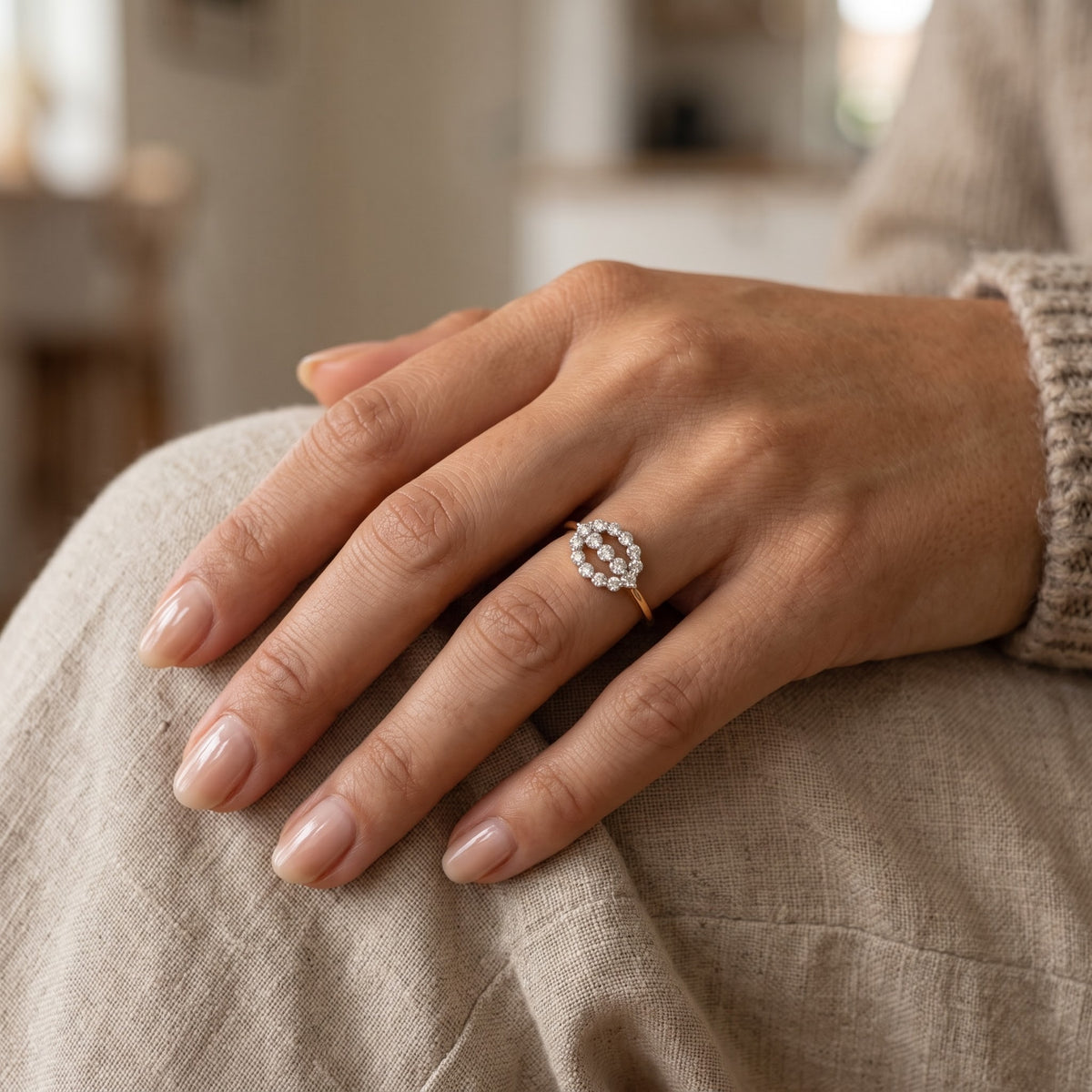 Aurevia Open Halo Lab Grown Diamond Ring