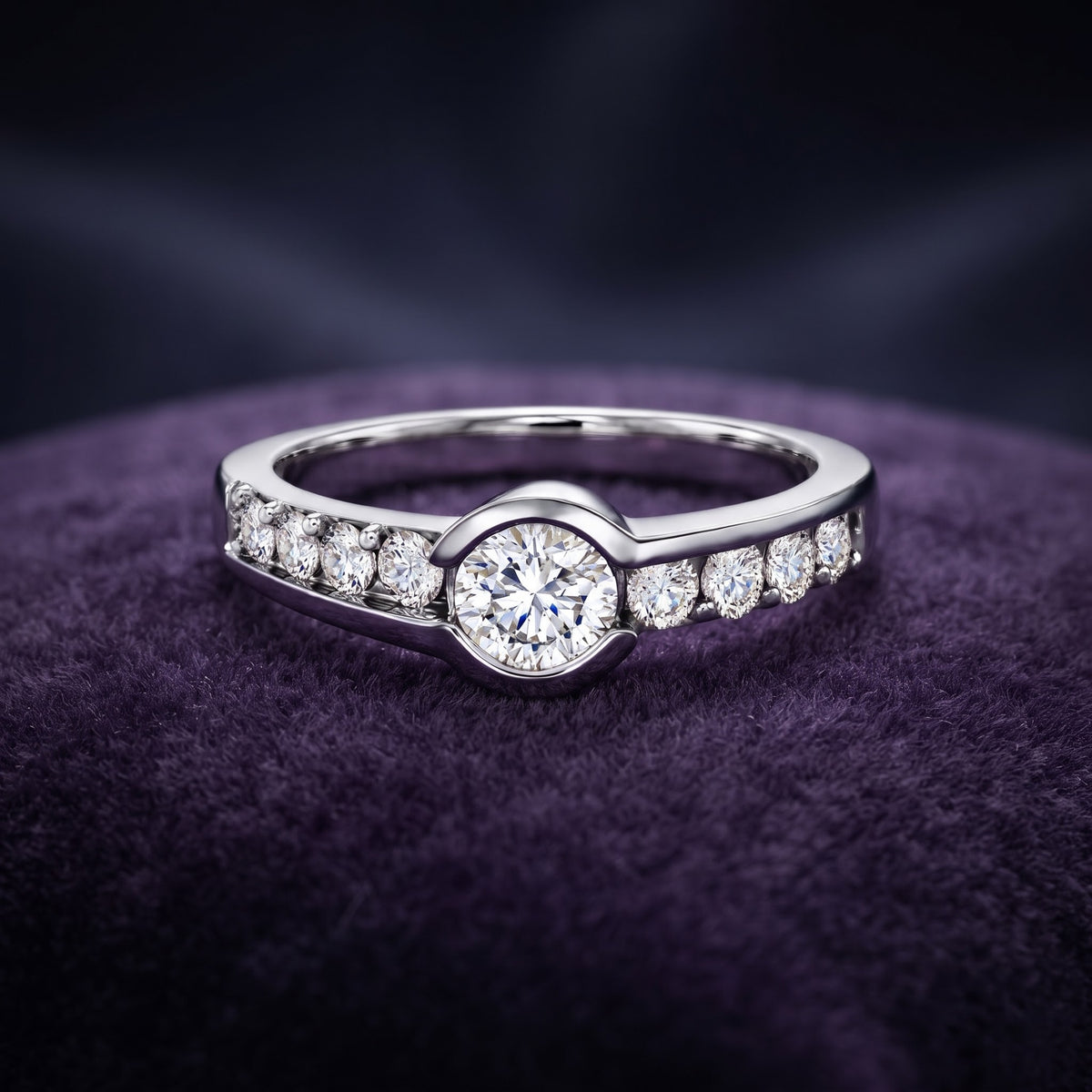 Meridian Bezel Lab Grown Diamond Ring