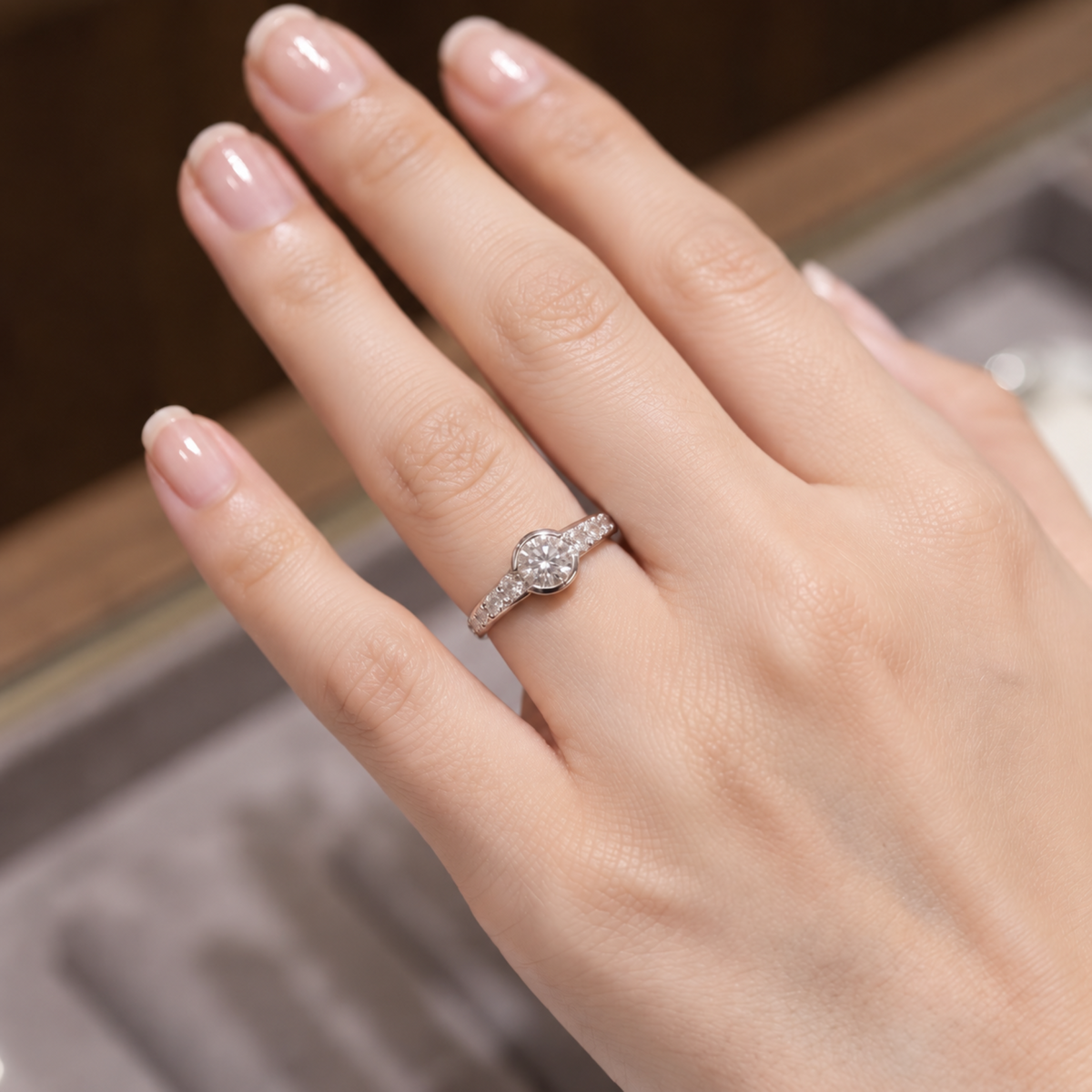 Meridian Bezel Lab Grown Diamond Ring