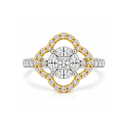 Harmonic Clover Lab Grown Diamond Ring