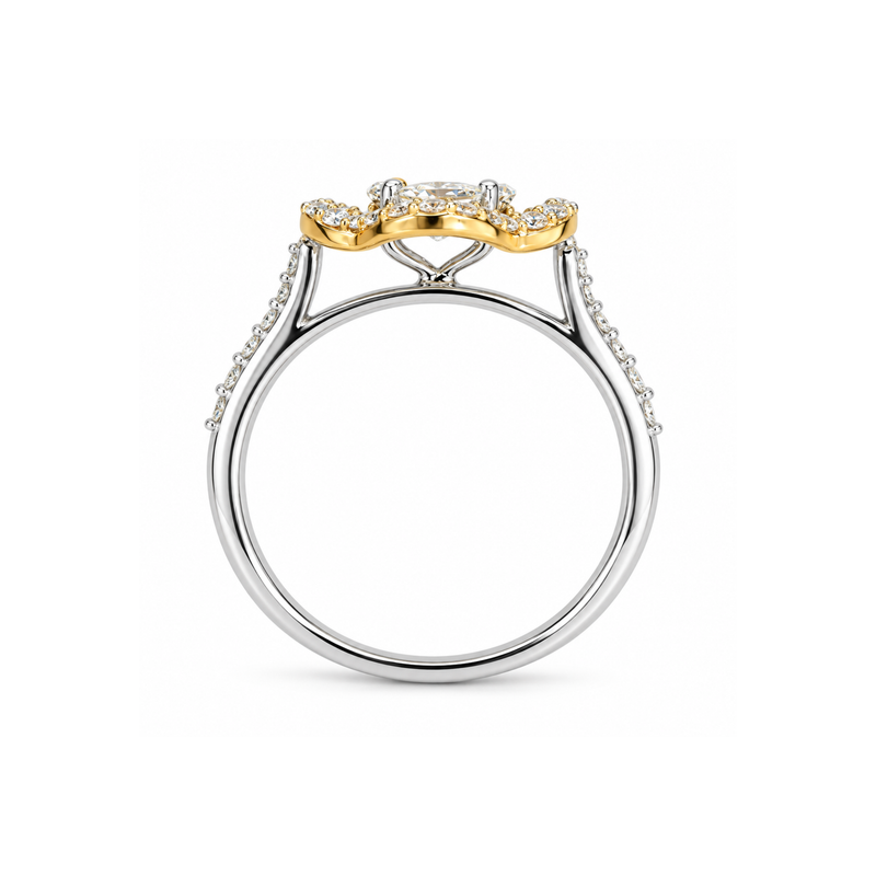 Harmonic Clover Lab Grown Diamond Ring