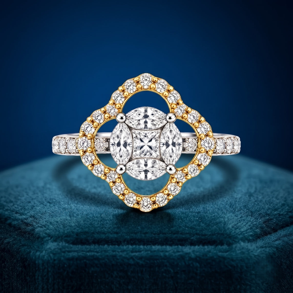 Harmonic Clover Lab Grown Diamond Ring