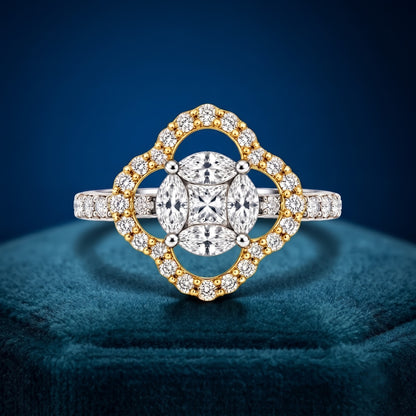 Harmonic Clover Lab Grown Diamond Ring
