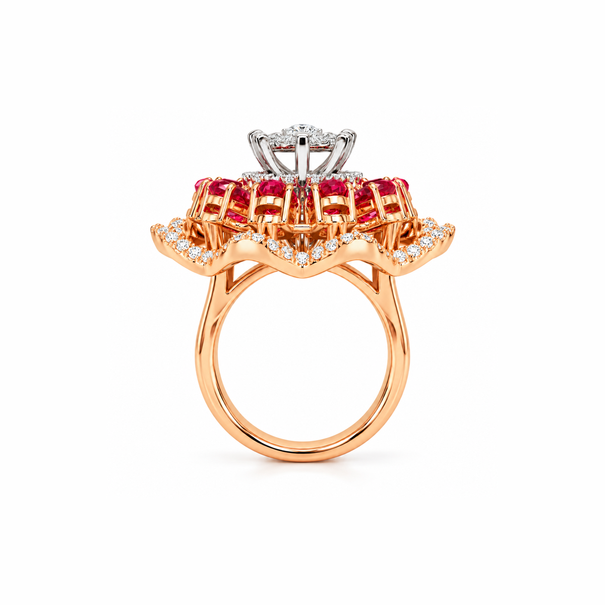 Scarlet Bloom Lab Grown Diamond Ring