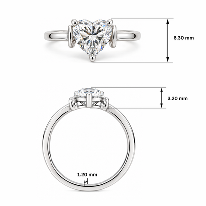 Heart Enclave Lab Grown Diamond Ring