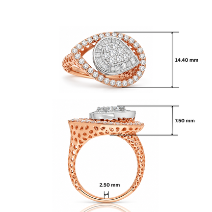 Celestial Teardrop Lab Grown Diamond Ring