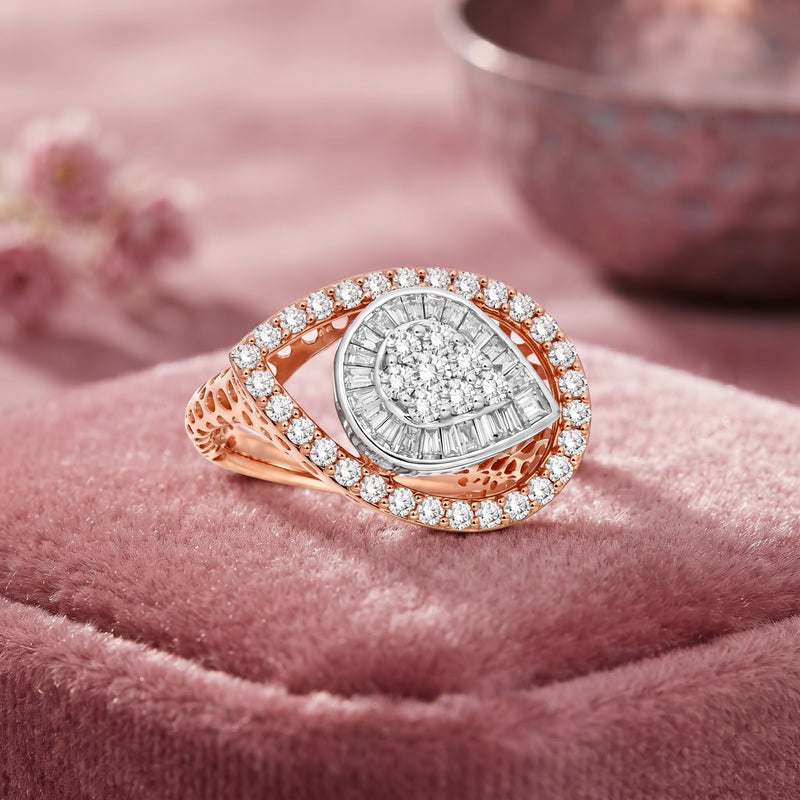 Celestial Teardrop Lab Grown Diamond Ring